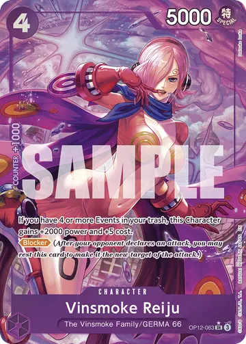 Vinsmoke Reiju OP12-063 (Alternate art)
