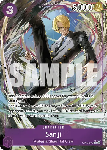 Sanji OP12-070 (Alternate art)