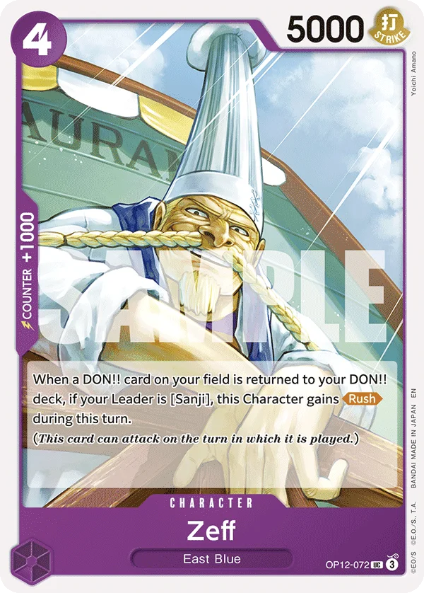 Zeff OP12-072 – One Piece Card Game Character