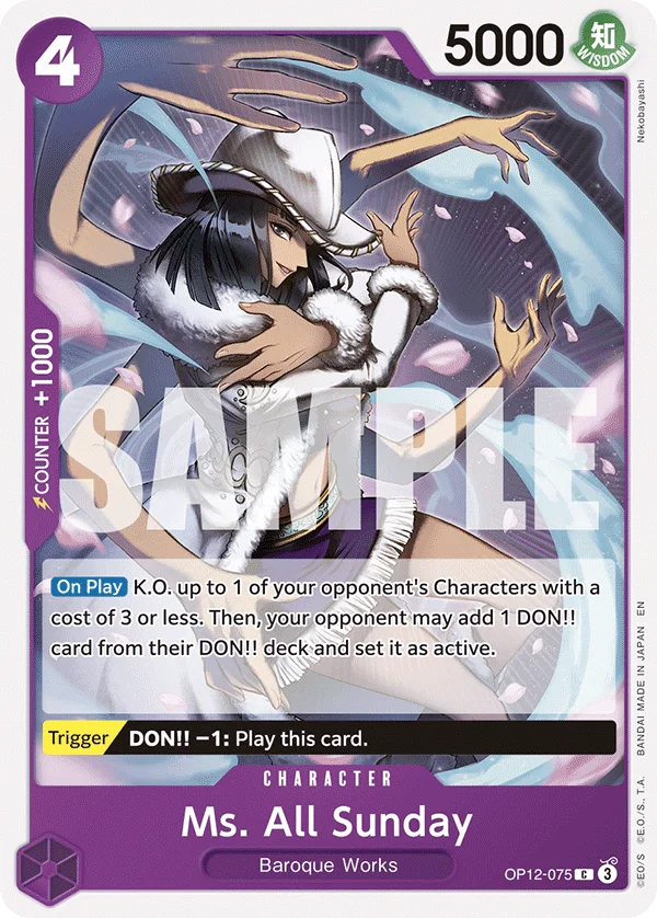 Ms. All Sunday OP12-075 – One Piece Card Game Character