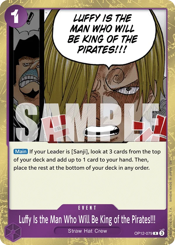 Luffy Is the Man Who Will Be King of the Pirates!!! OP12-079 – One Piece Card Game Event
