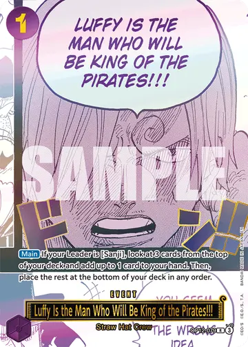 Luffy Is the Man Who Will Be King of the Pirates!!! OP12-079 (Alternate art)