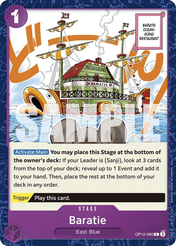Baratie OP12-080 – One Piece Card Game Stage