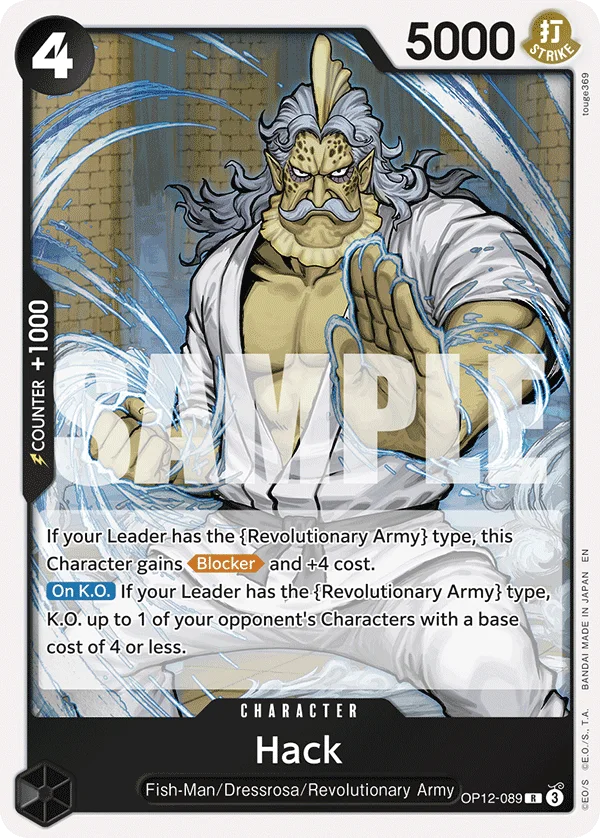 Hack OP12-089 – One Piece Card Game Character