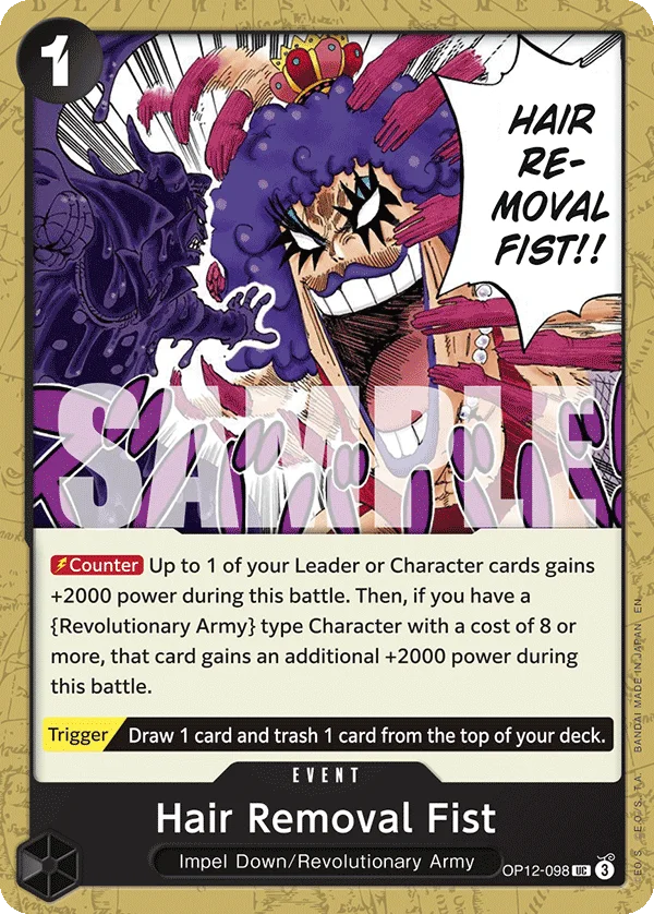 Hair Removal Fist OP12-098 – One Piece Card Game Event