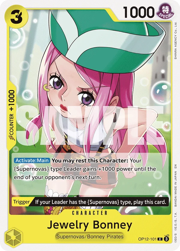 Jewelry Bonney OP12-101 – One Piece Card Game Character