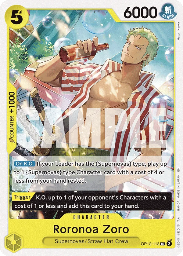 Roronoa Zoro OP12-113 – One Piece Card Game Character