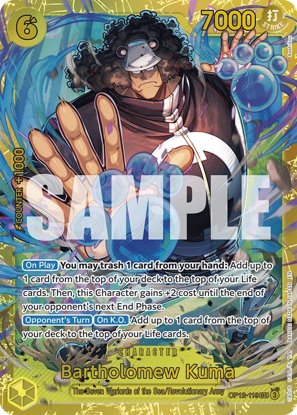 Bartholomew Kuma OP12-119 – One Piece Card Game Character