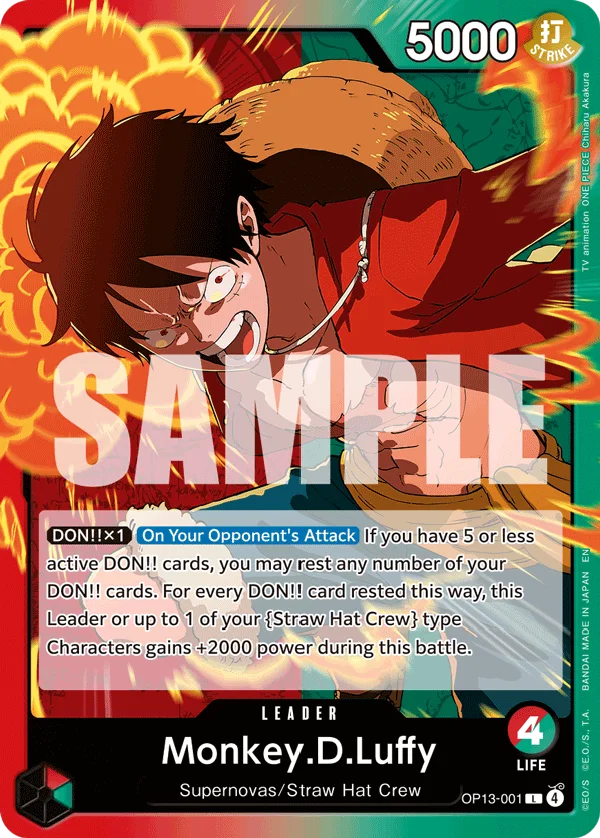 Monkey.D.Luffy OP13-001 – One Piece Card Game Leader