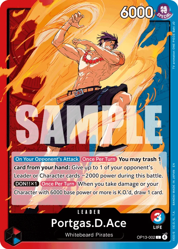 Portgas.D.Ace OP13-002 – One Piece Card Game Leader