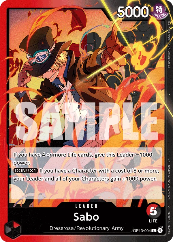 Sabo OP13-004 – One Piece Card Game Leader