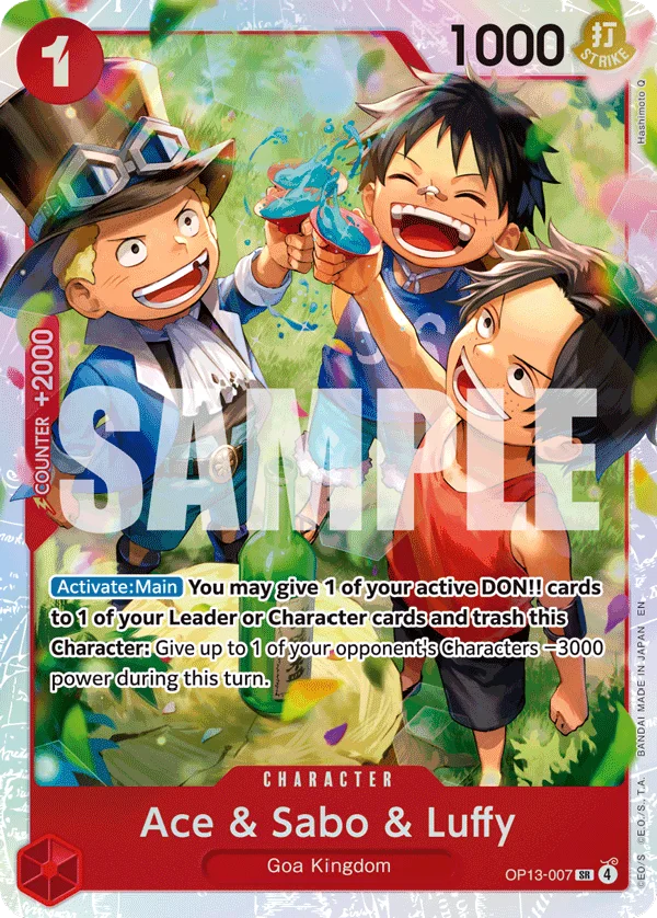 Ace & Sabo & Luffy OP13-007 – One Piece Card Game Character