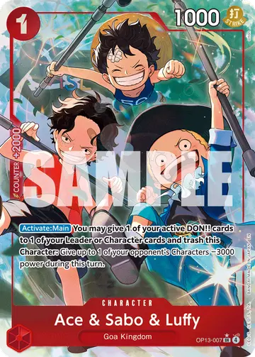 Ace & Sabo & Luffy OP13-007 (Alternate art)