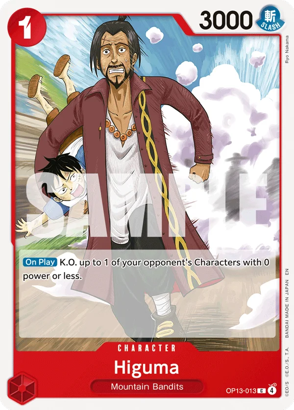 Higuma OP13-013 – One Piece Card Game Character