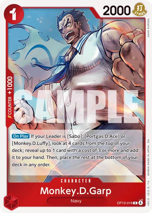 Monkey.D.Garp OP13-016 – One Piece Card Game Character