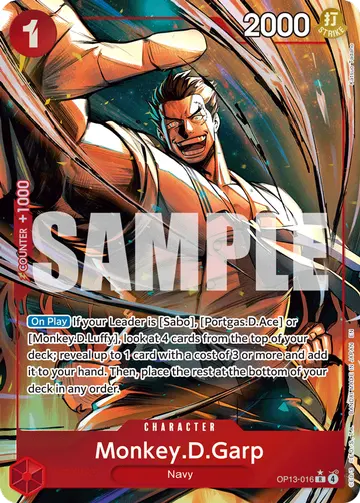 Monkey.D.Garp OP13-016 (Alternate art)