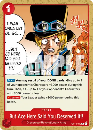 But Ace Here Said You Deserved It!! OP13-019 (Alternate art)