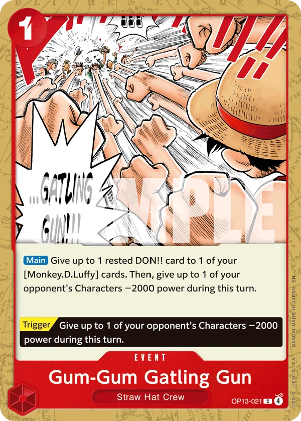 Gum-Gum Gatling Gun OP13-021 – One Piece Card Game Event