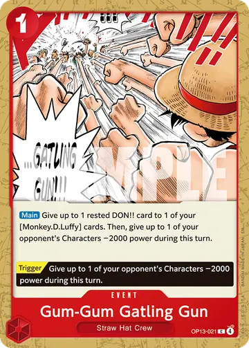 Gum-Gum Gatling Gun OP13-021 (Reprint)