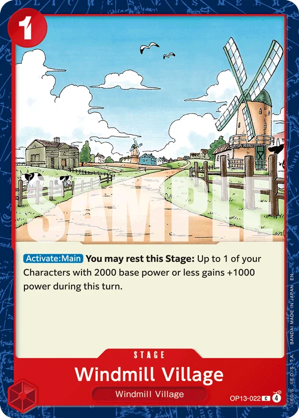 Windmill Village OP13-022 – One Piece Card Game Stage