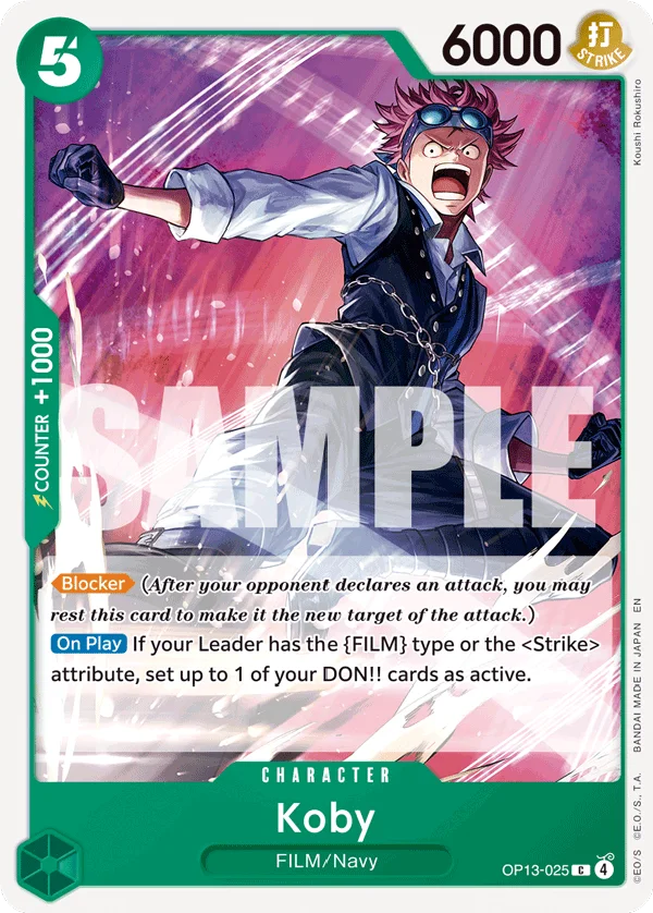 Koby OP13-025 – One Piece Card Game Character