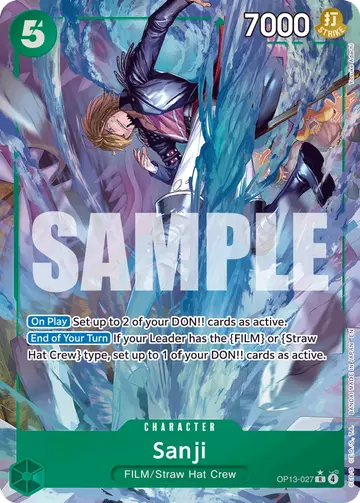Sanji OP13-027 (Alternate art)