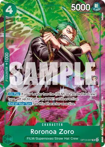Roronoa Zoro OP13-037 (Alternate art)