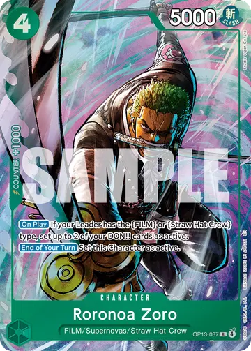 Roronoa Zoro OP13-037 (Alternate art)
