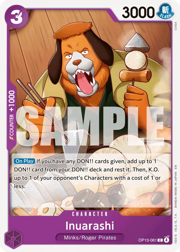 Inuarashi OP13-061 – One Piece Card Game Character