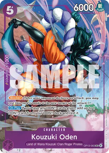 Kouzuki Oden OP13-063 (Alternate art)