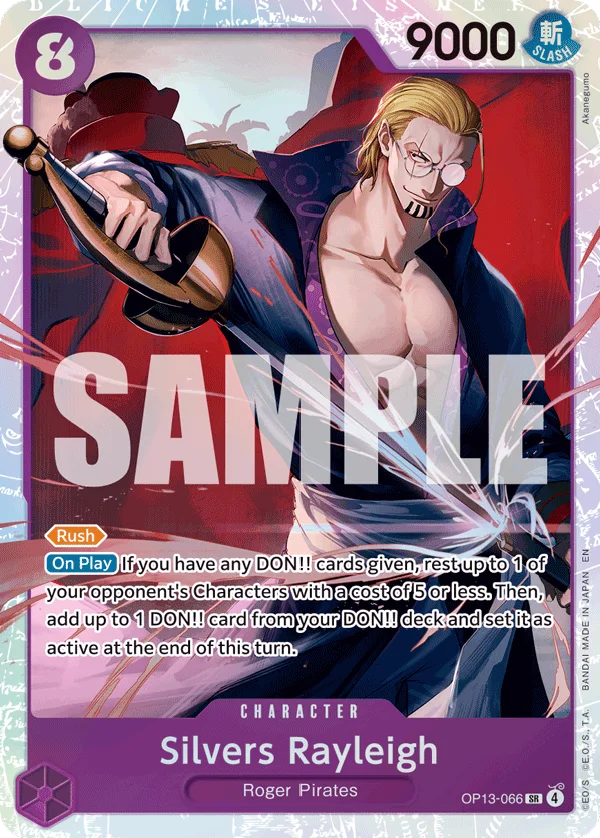 Silvers Rayleigh OP13-066 – One Piece Card Game Character