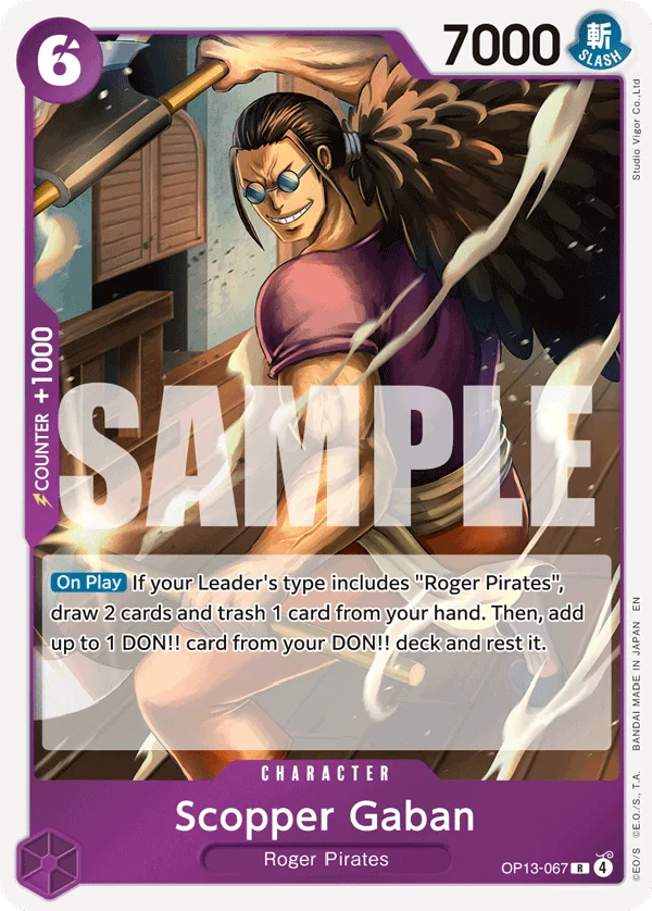Scopper Gaban OP13-067 – One Piece Card Game Character
