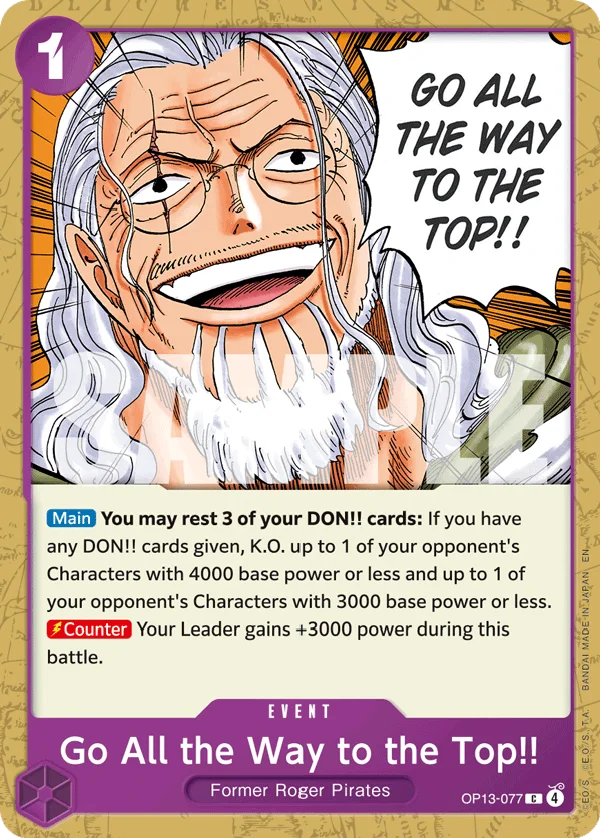 Go All the Way to the Top!! OP13-077 – One Piece Card Game Event