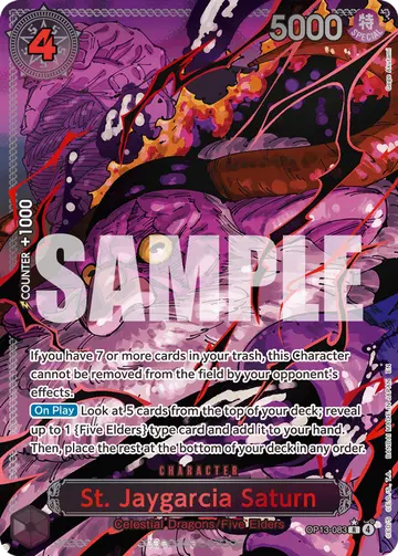 St. Jaygarcia Saturn OP13-083 (Alternate art)