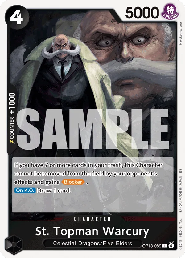 St. Topman Warcury OP13-089 – One Piece Card Game Character
