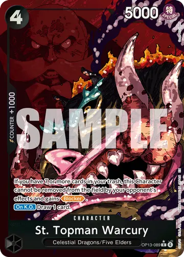 St. Topman Warcury OP13-089 (Alternate art)