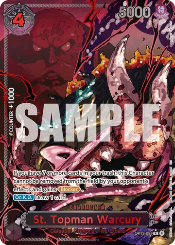 St. Topman Warcury OP13-089 (Alternate art)