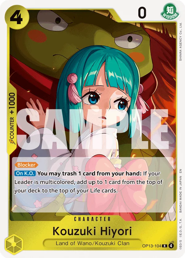 Kouzuki Hiyori OP13-104 – One Piece Card Game Character