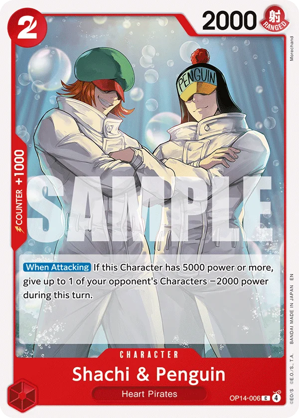 Shachi & Penguin OP14-006 – One Piece Card Game Character