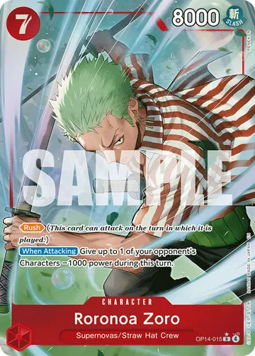 Roronoa Zoro OP14-015 (Alternate art)