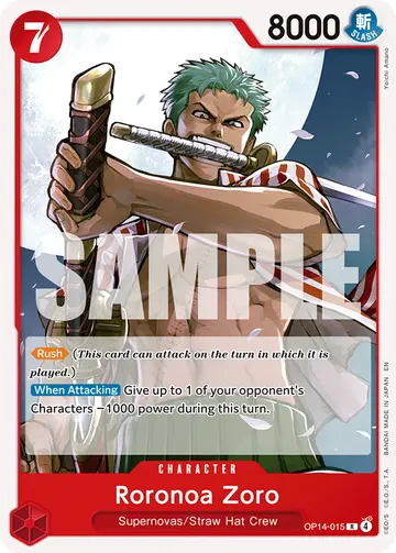 Roronoa Zoro OP14-015 (Reprint)