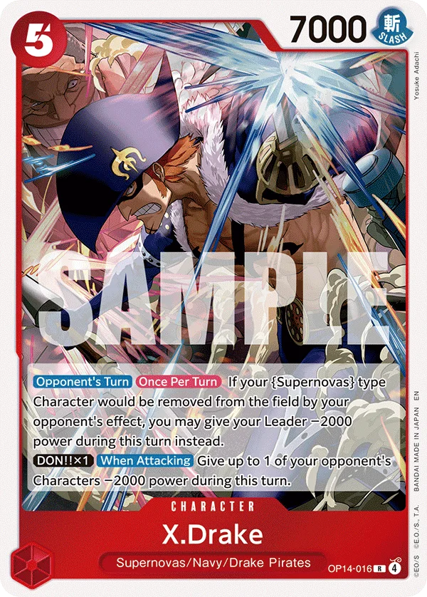 X.Drake OP14-016 – One Piece Card Game Character