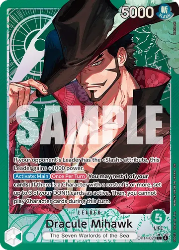 Dracule Mihawk OP14-020 (Alternate art)