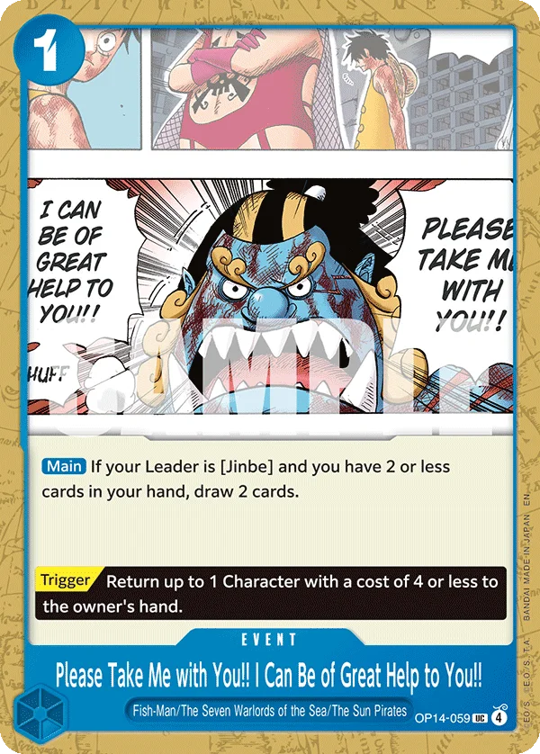 Please Take Me with You!! I Can Be of Great Help to You!! OP14-059 – One Piece Card Game Event