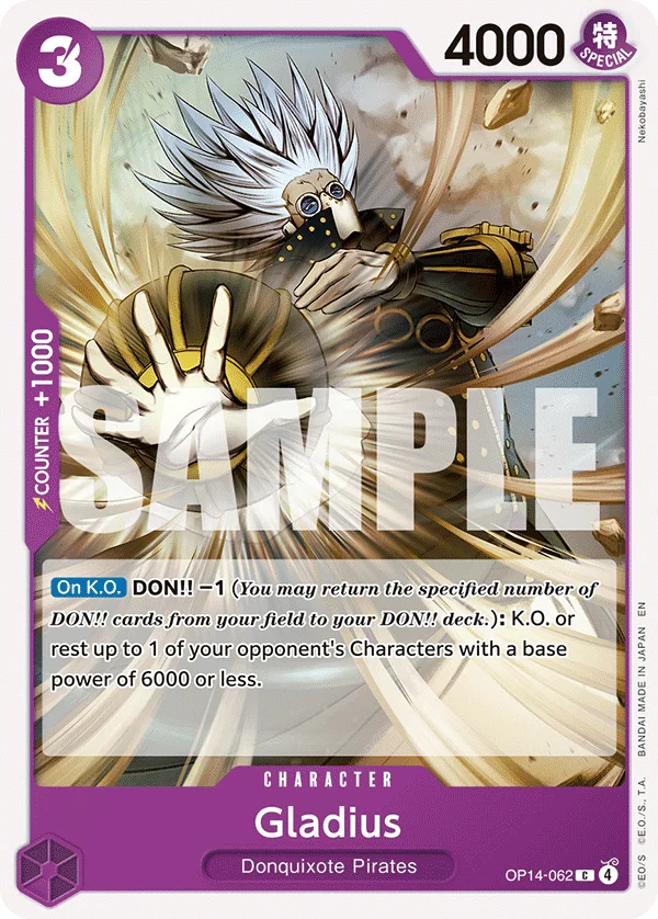 Gladius OP14-062 – One Piece Card Game Character
