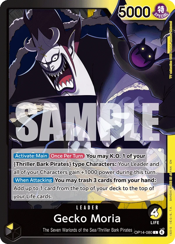 Gecko Moria OP14-080 – One Piece Card Game Leader