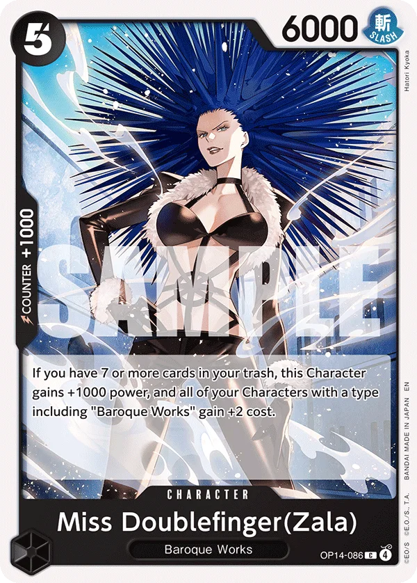Miss Doublefinger(Zala) OP14-086 – One Piece Card Game Character