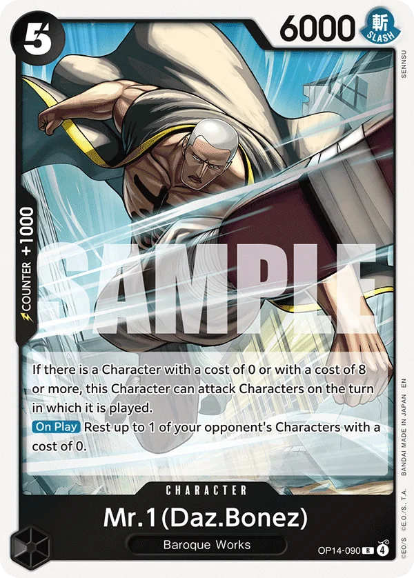 Mr.1(Daz.Bonez) OP14-090 – One Piece Card Game Character