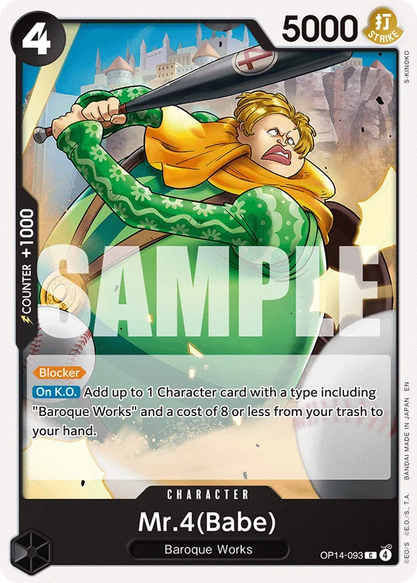 Mr.4(Babe) OP14-093 – One Piece Card Game Character