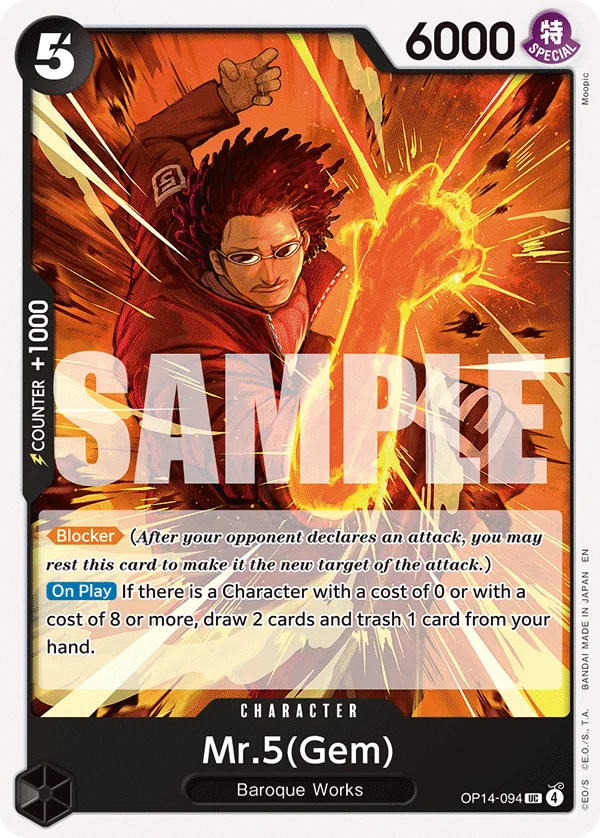 Mr.5(Gem) OP14-094 – One Piece Card Game Character